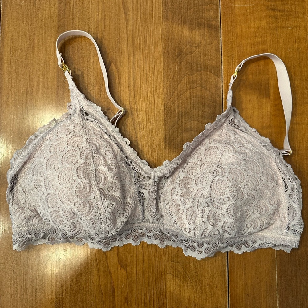 Aerie Lace Bralette in Soft Gray